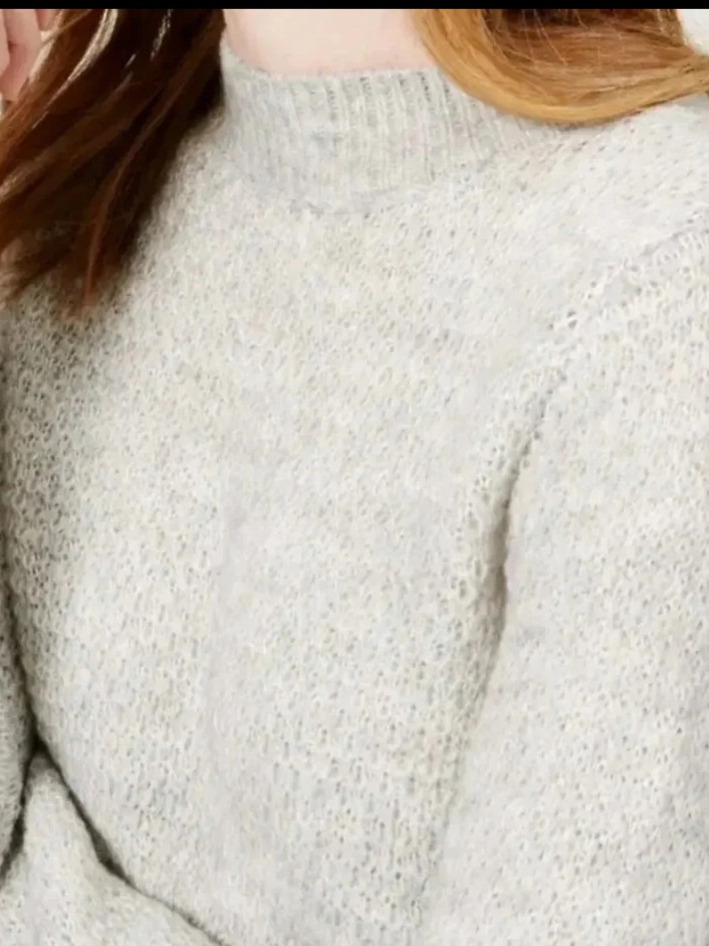 Loft Light Gray Crewneck Sweater